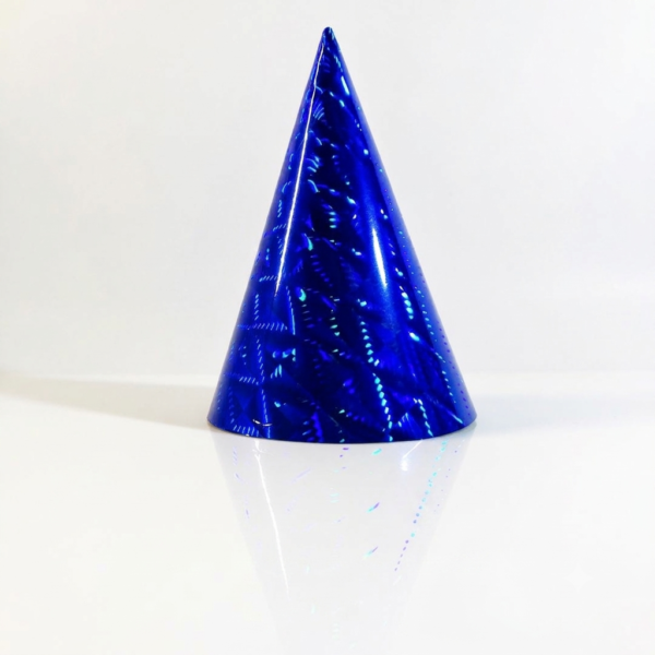 APF Holographic Cone Party Hat - Blue