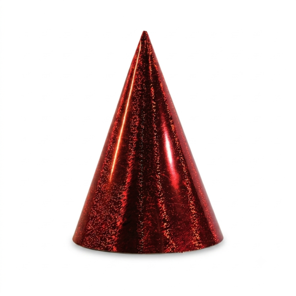 APF Holographic Cone Party Hat - Red