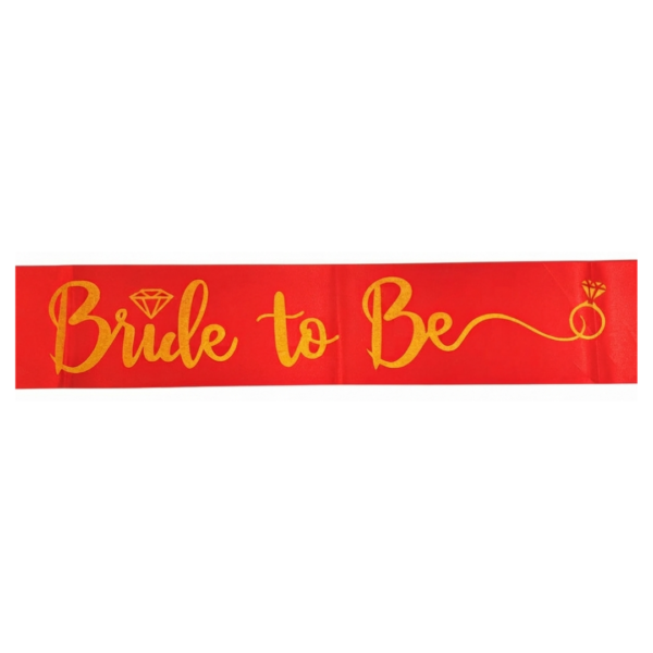 Acon Party Favors Products - Bride to Be Sash Red