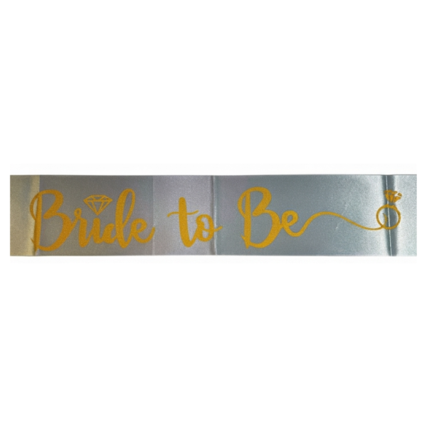 Acon Party Favors Products - Bride to Be Sash Silver