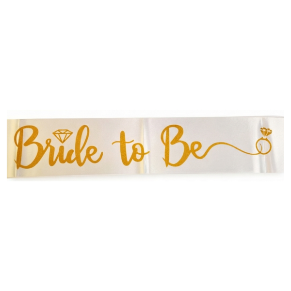 Acon Party Favors Products - Bride to Be Sash White