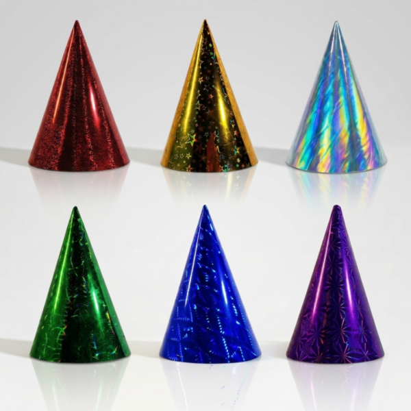 APF Holographic Cone Party Hats
